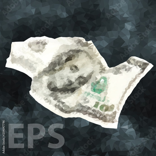 Vector crumpled one hundred 01 [Converted]