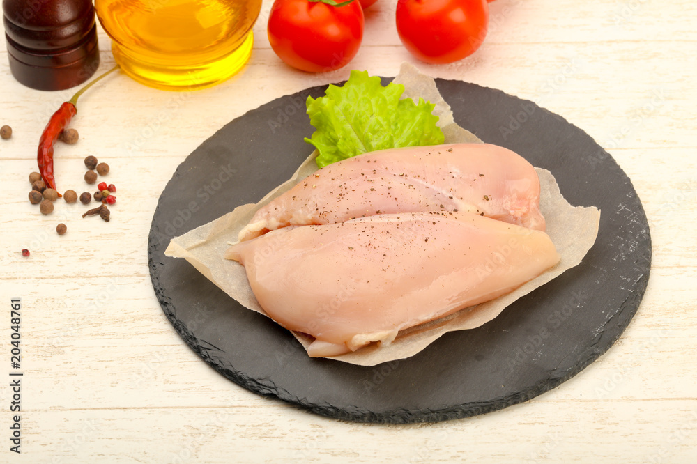 Raw chicken breast