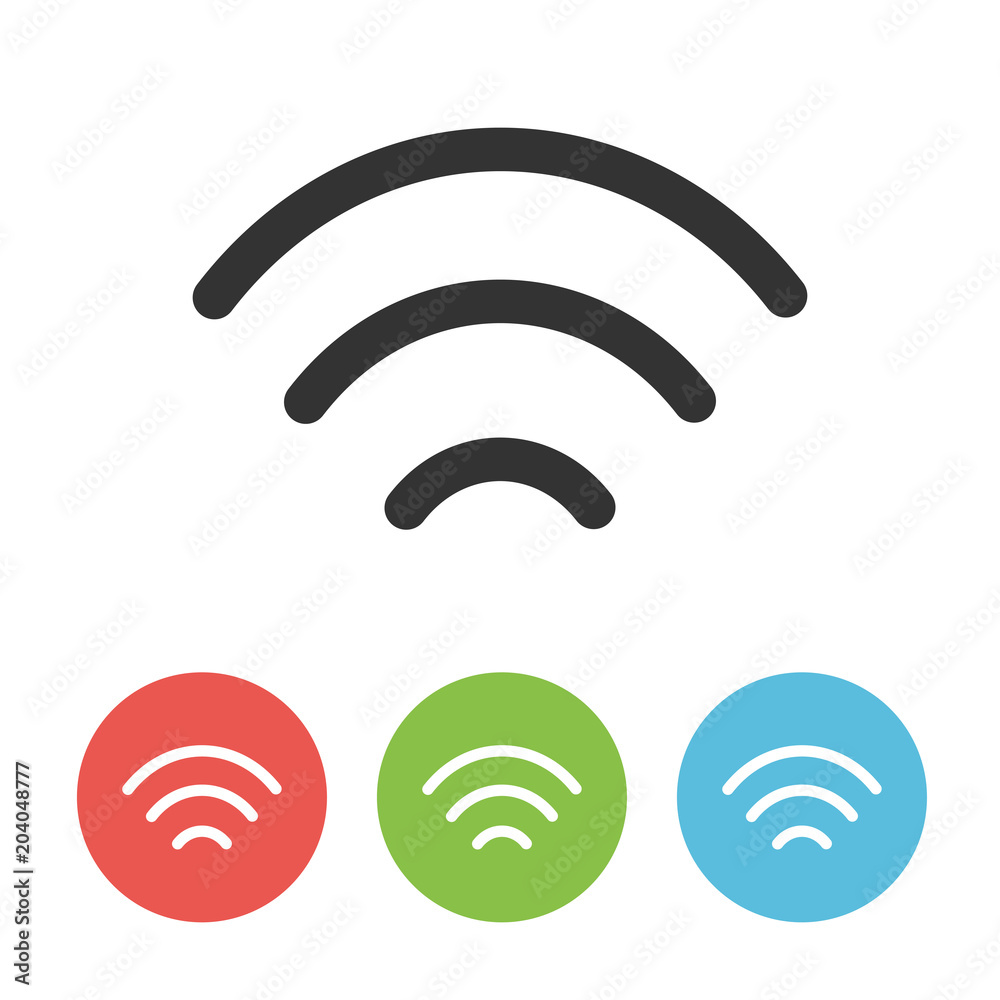 Wifi vector thin line one flat icon Wifi vector thin line one flat icon
