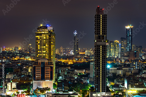 Bangkok Cityscape at Twilight Time