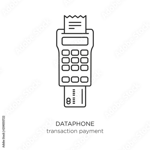 Dataphone transaction payment icon vector illustration graphic design