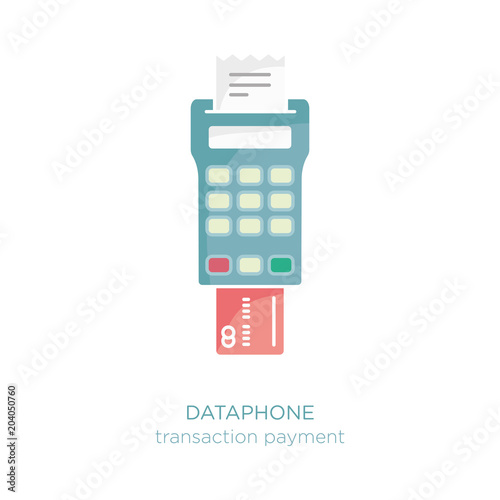 Dataphone transaction payment icon vector illustration graphic design