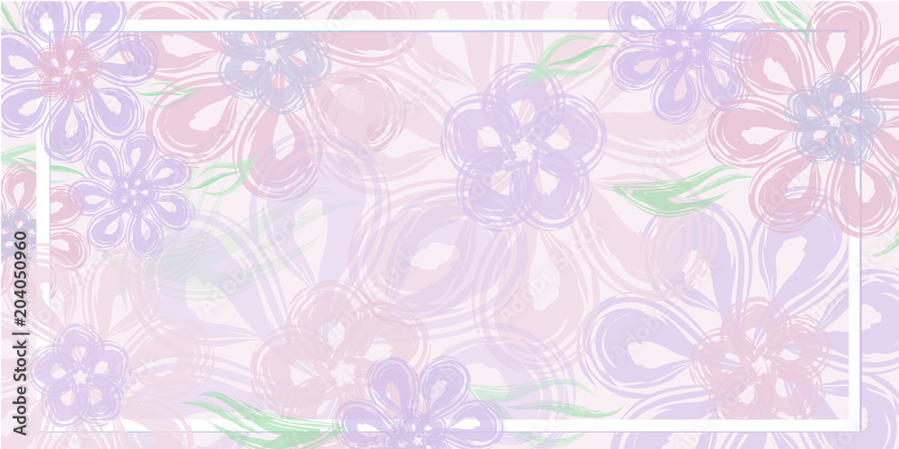 Fototapeta premium Beautiful gentle floral background for mother's day, women's day, wedding. Vector for greeting card, invitation, poster, business card, place for your text.