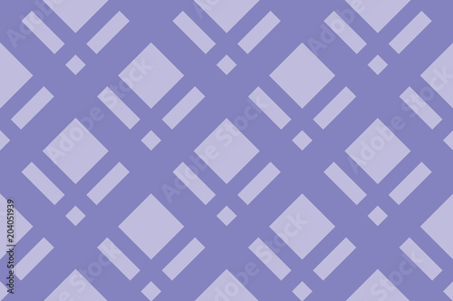Geometric seamless pattern with intersecting lines, grids, cells. Criss-cross violet background in traditional tile style. photo