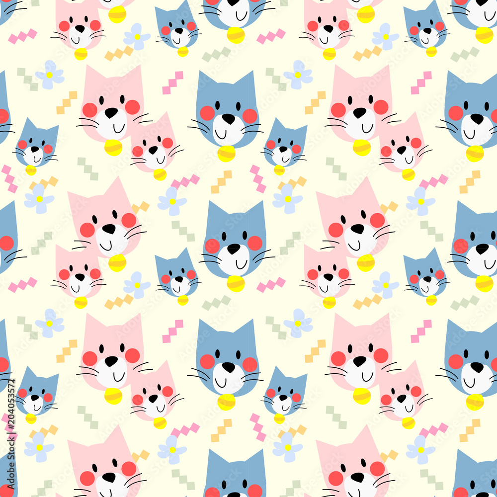 Cute cat seamless pattern Cute cat seamless pattern