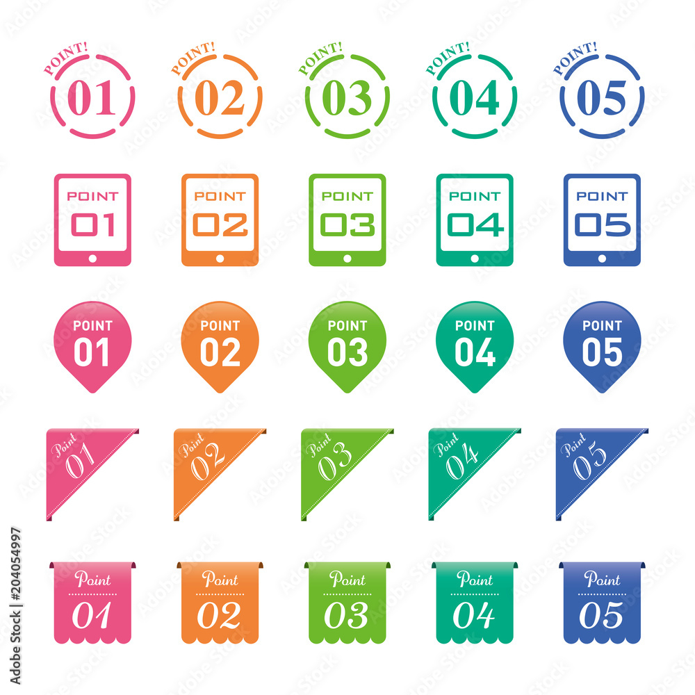 ポイント パーツデザイン素材 Stock Vector Adobe Stock