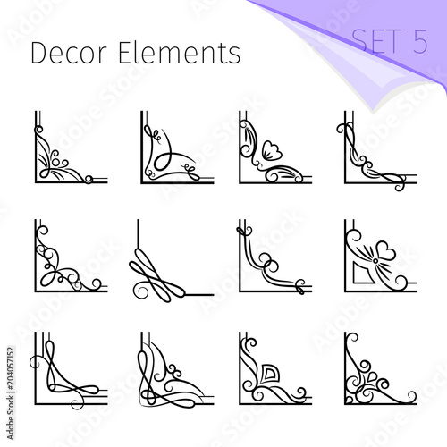 Floral border corners