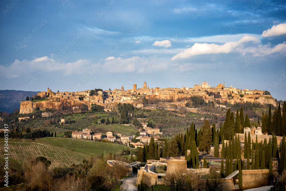 Beautiful view of the old town of Orvieto, Umbria, Italy