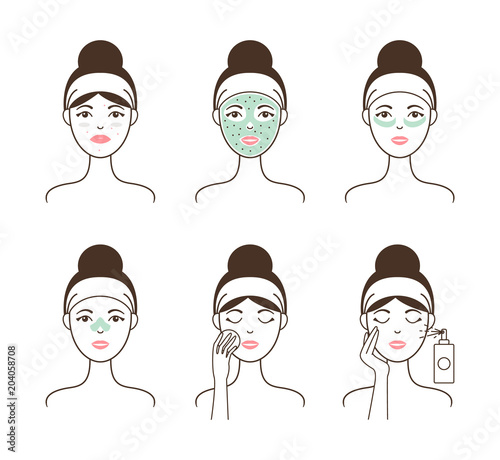 Skin Cleansing with Natural Mask and Patches Set
