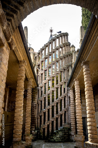 Montegabbione: Scarzuola, the Ideal City, the surreal work of art designed. Inside the park of ancient Catholic sanctuary in the country of Umbria region. Italy photo