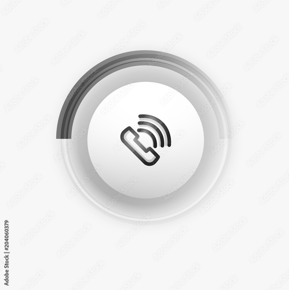 Phone button, call support idea, vector illustration Phone button, call support idea, vector illustration