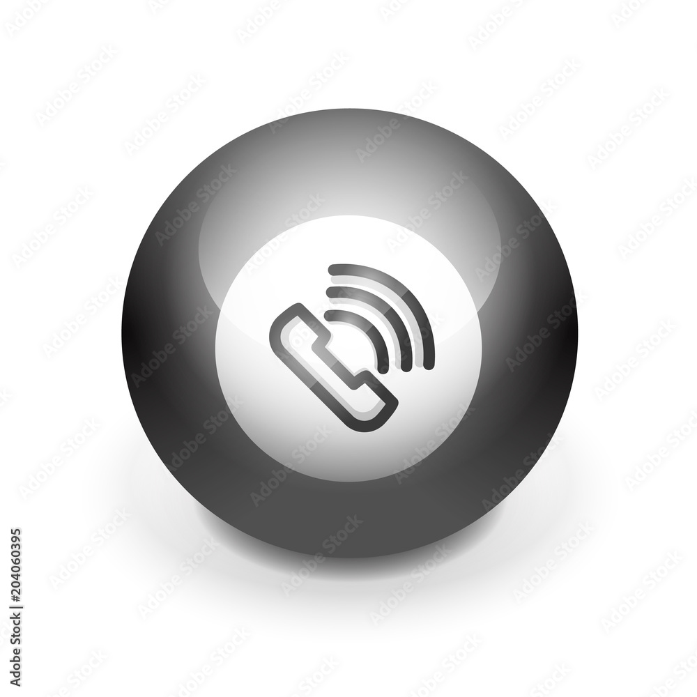 Phone button, call support idea, vector illustration Phone button, call support idea, vector illustration