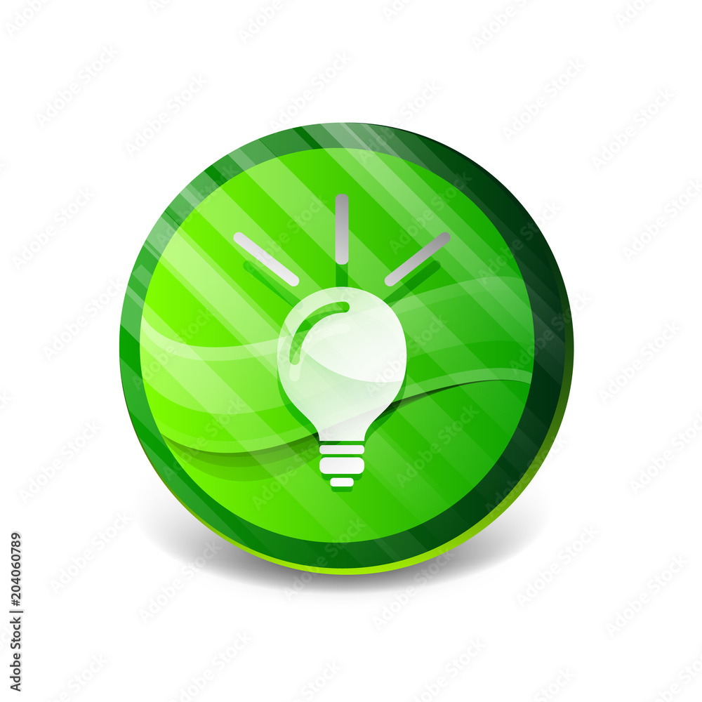 Light bulb, new idea concept web button Light bulb, new idea concept web button