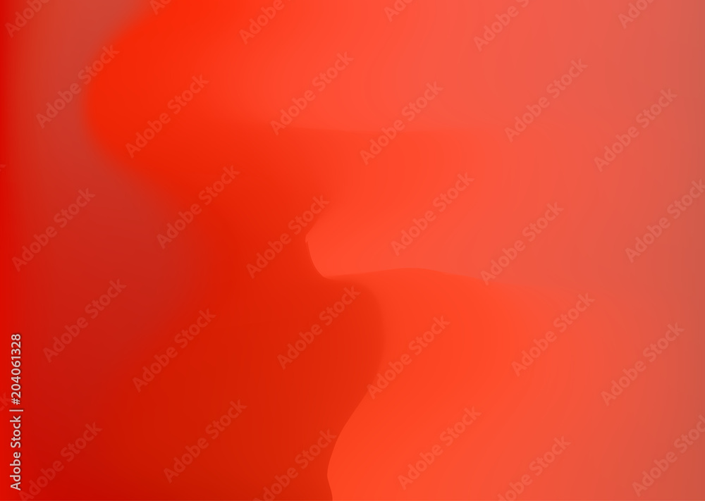 Soft and smooth lines minimalist concept red & orange color tone background.