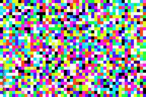 A pattern of big random messy colorful blocks created from pixelated noise.
