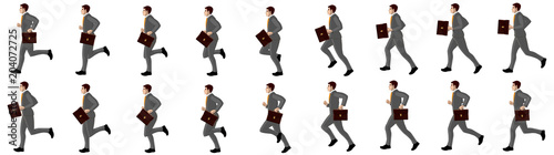 Business man running animation sprite sheet, loop animation