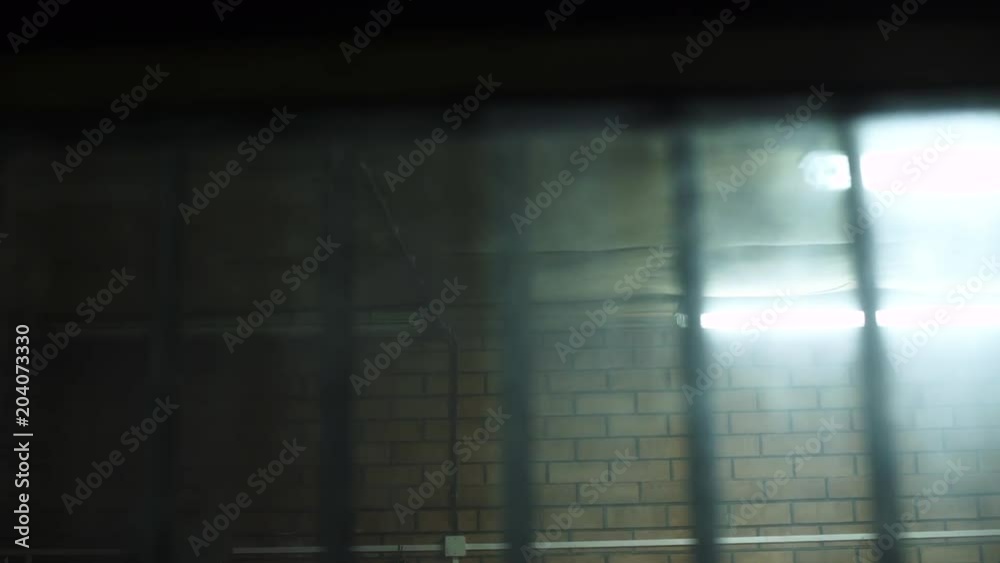Underground garage with light beeing turned on 4k Underground garage with light beeing turned on 4k