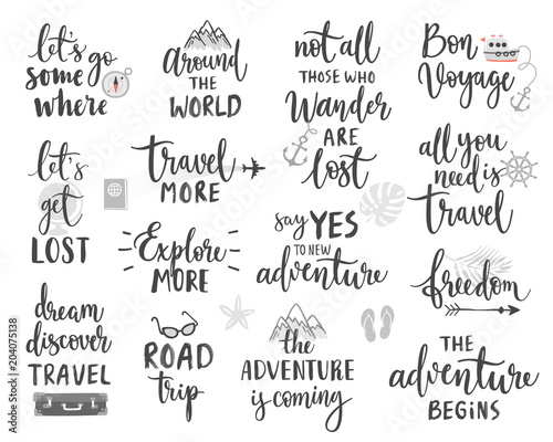 Travel Lettering Design Set