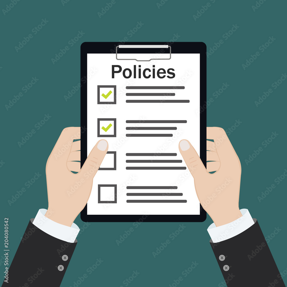 policies board company policy check list