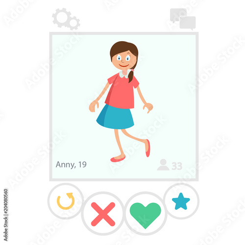 Dating app screen