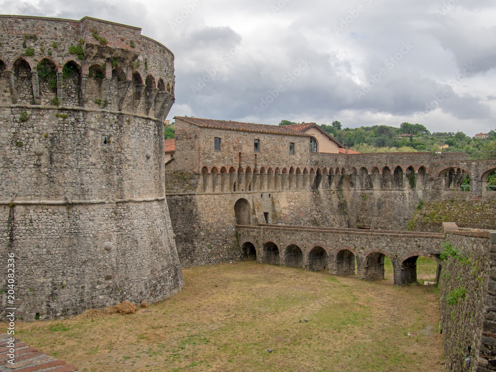 Sarzanello fortress, Sarzana, Liguria, Italy.
