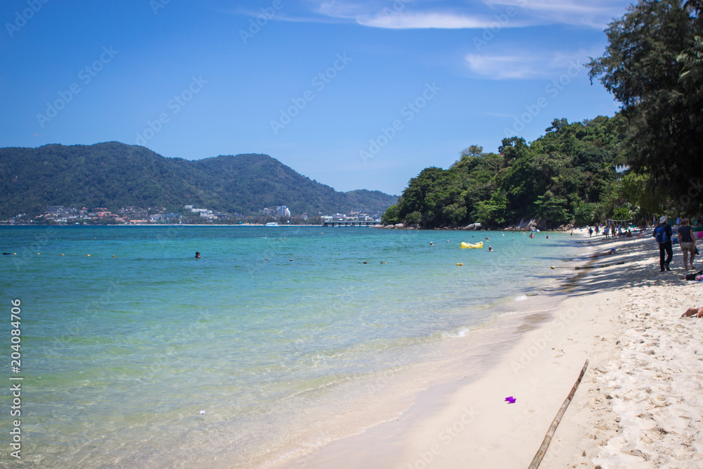 Sunny beach on the seashore