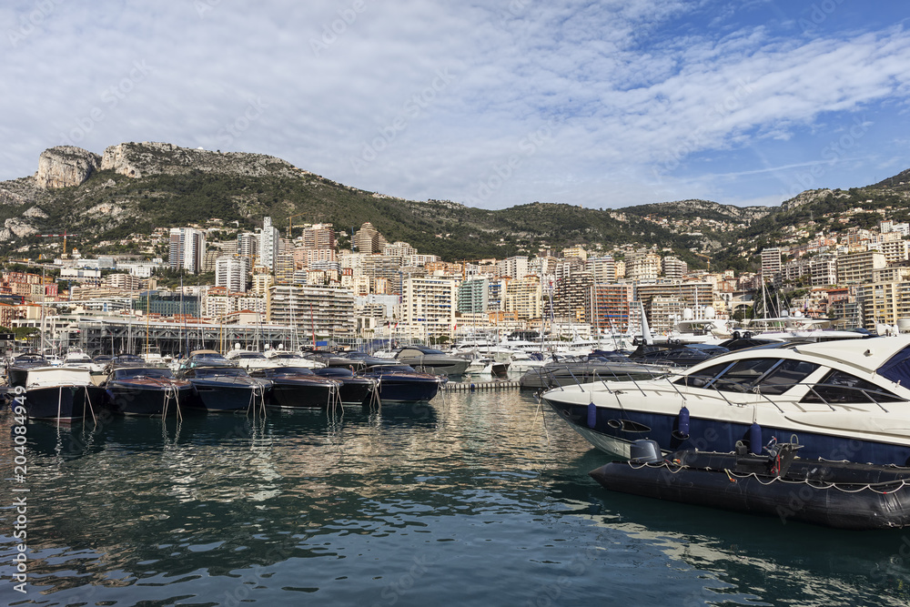 Monaco Skyline From The Port