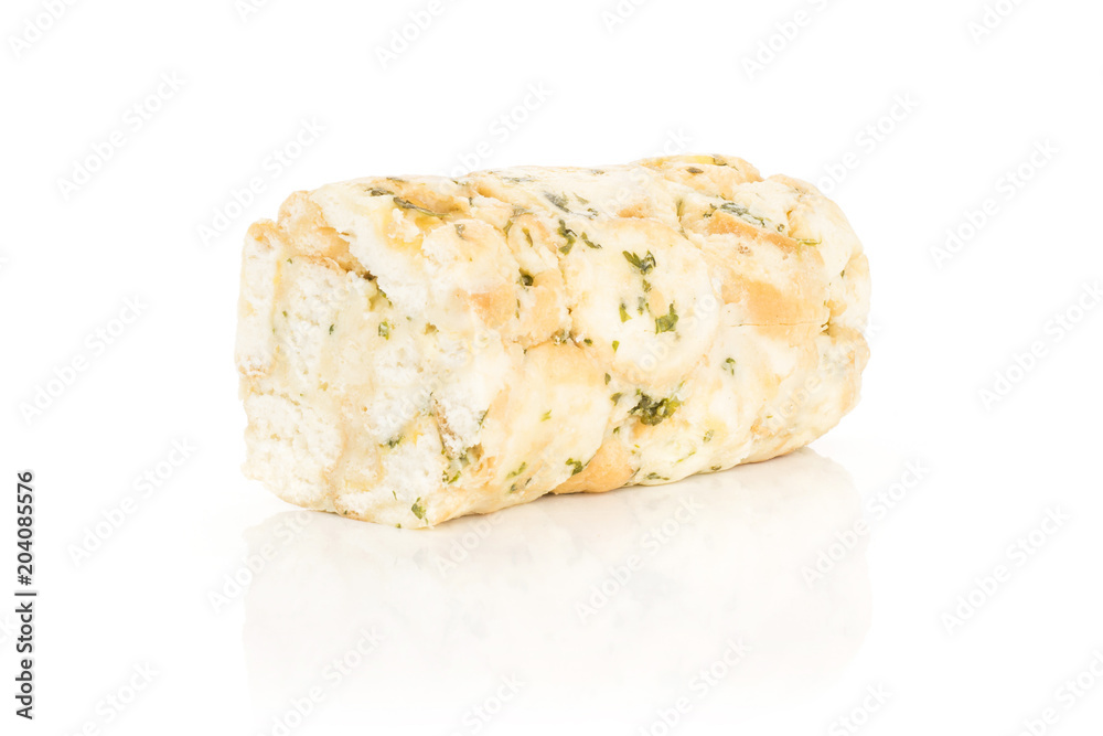 Calsbad bread dumpling one half isolated on white background fresh steamed. Calsbad bread dumpling one half isolated on white background fresh steamed.