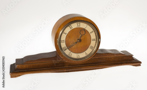 old clock, isolated, white background