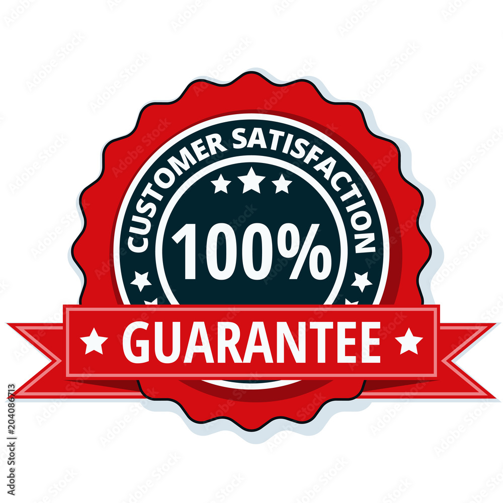 Obraz premium Customer Satisfaction Guarantee label illustration