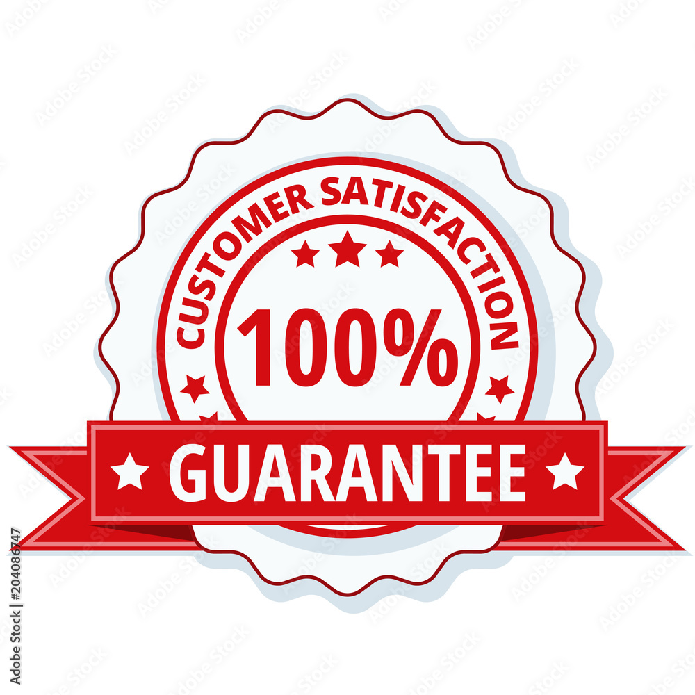 Obraz premium Customer Satisfaction Guarantee label illustration