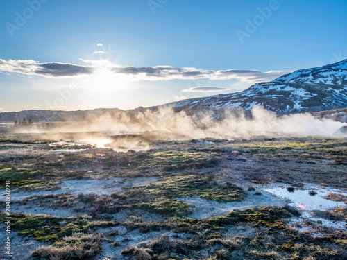 Geysir hot spring in Iceland © jeafish