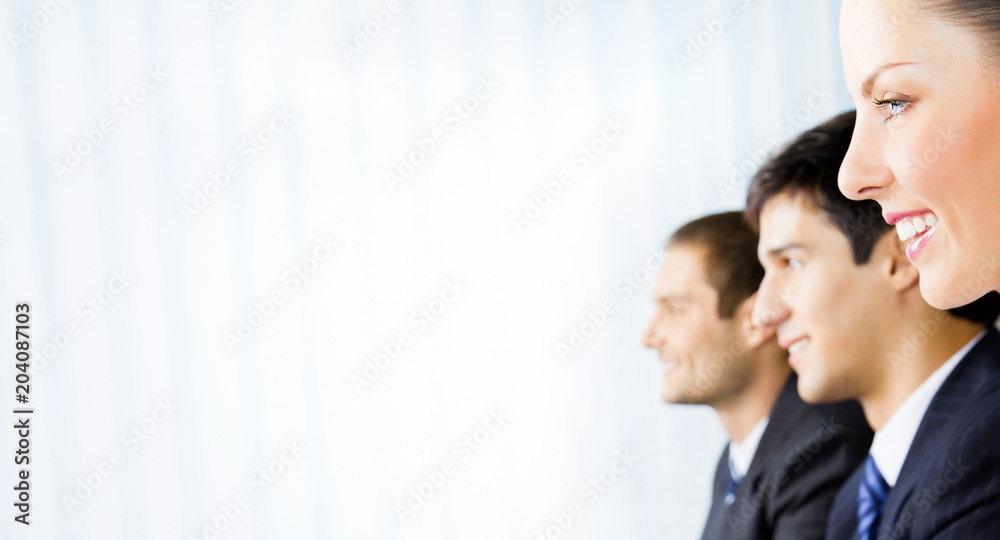 Businesspeople at meeting, presentation or conference Businesspeople at meeting, presentation or conference