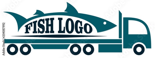 Truck Logo with fish.