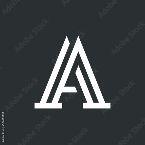 Creative elegant line curve vector logotype. Premium letter A logo design. Luxury linear creative monogram.