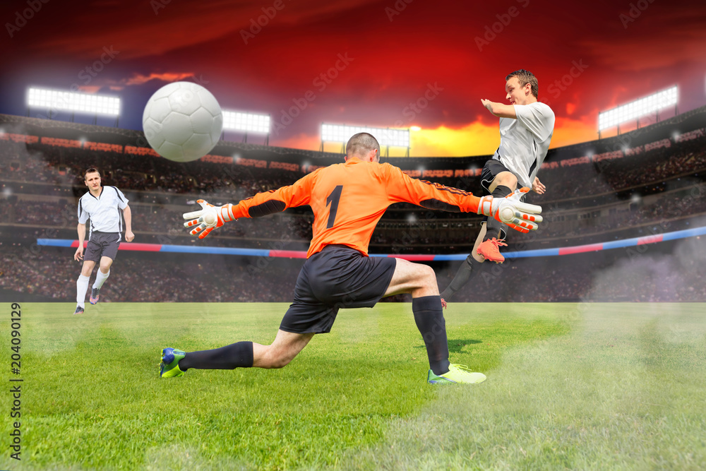 Naklejka premium the soccer game