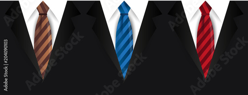 Set of Men's jackets. Suits with and a necktie