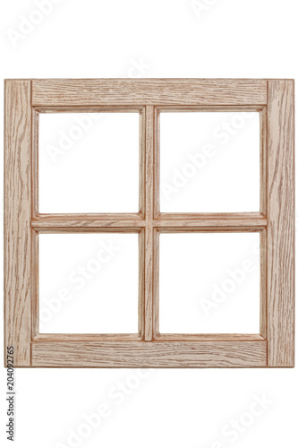 Wooden windows frame, empty window