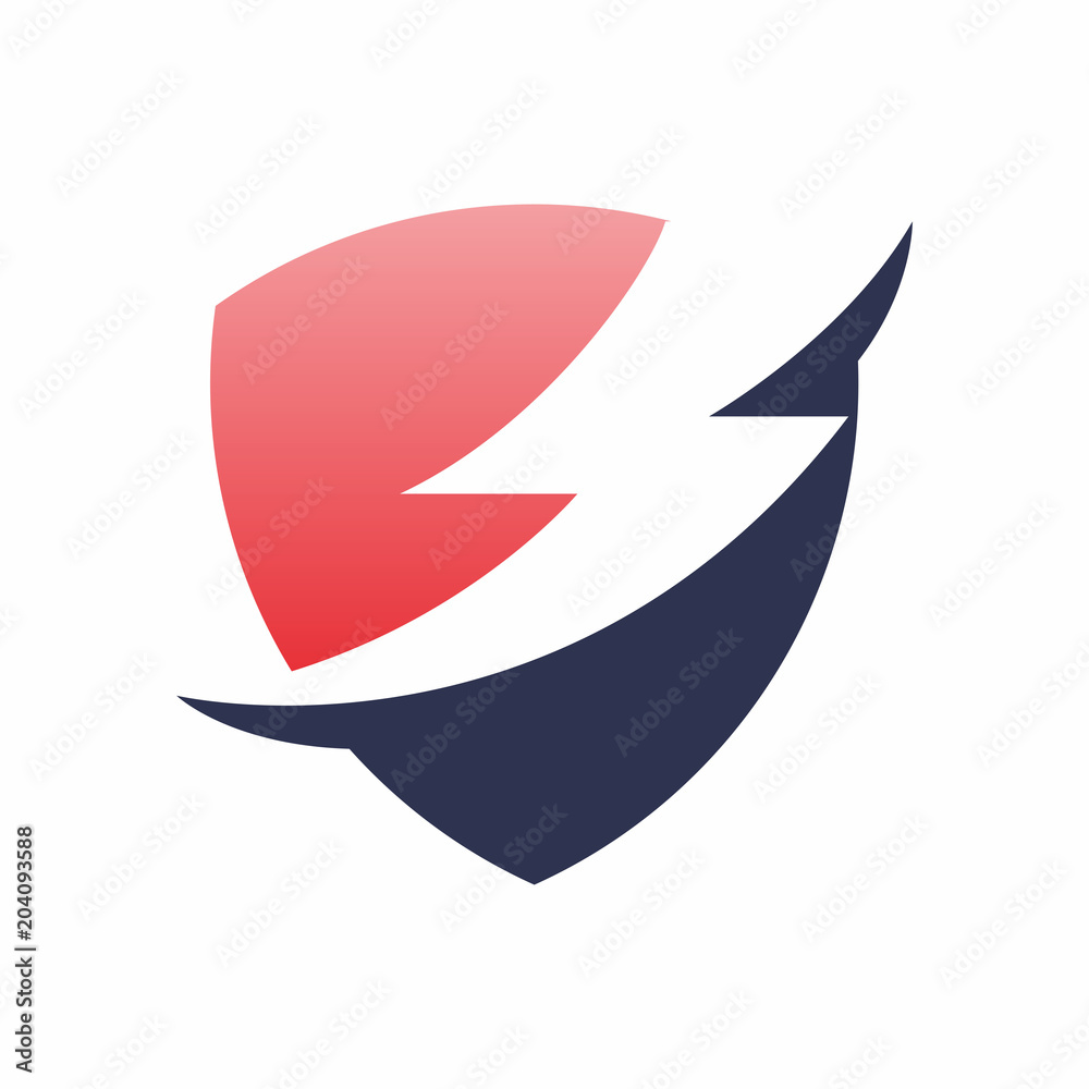 Shield Electric Logo Vector Element Symbol Shield Electric Logo Vector Element Symbol