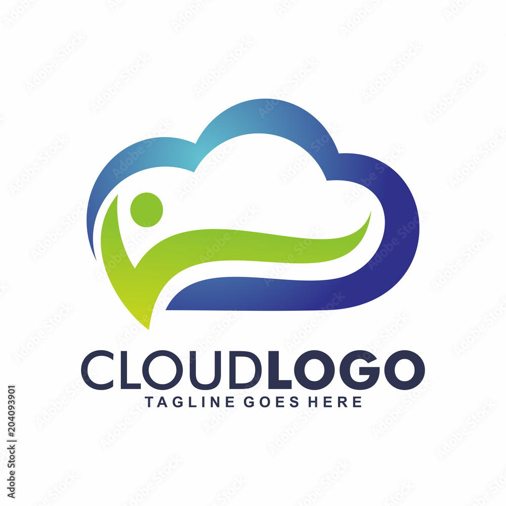Nature Cloud Logo Vector Element Symbol Nature Cloud Logo Vector Element Symbol
