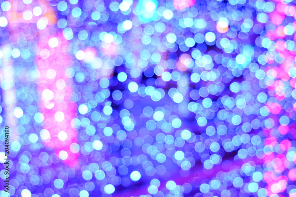 Abstract blurred background with colorful bokeh of light