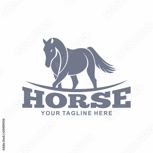 Fototapeta Naklejka Na Ścianę i Meble -  Horse Logo Vector Element Symbol