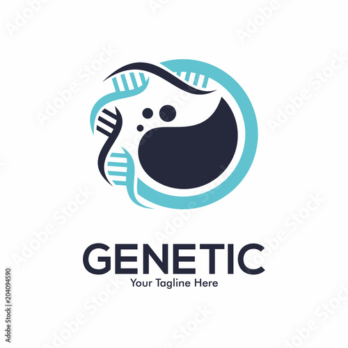 Genetic Lab Logo Vector Element Symbol