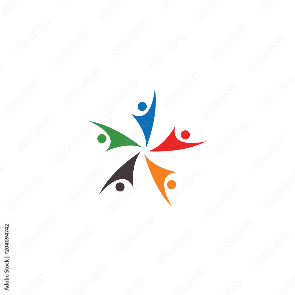 Community people logo icon template