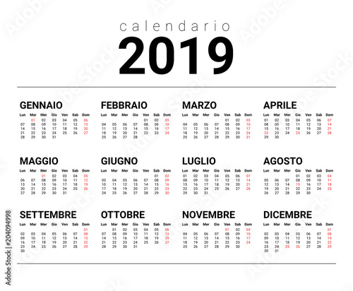 Calendario completo de la temporada 2019