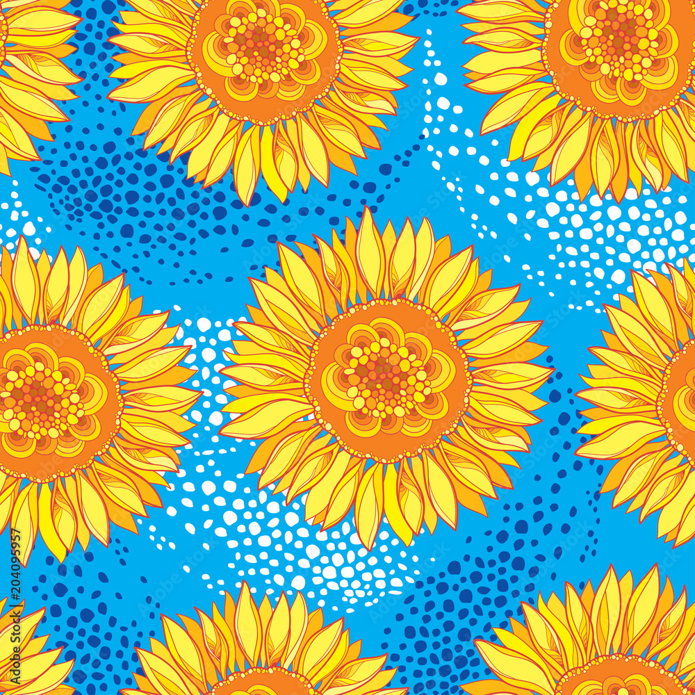 Sunflowers in the style of Van Gogh
