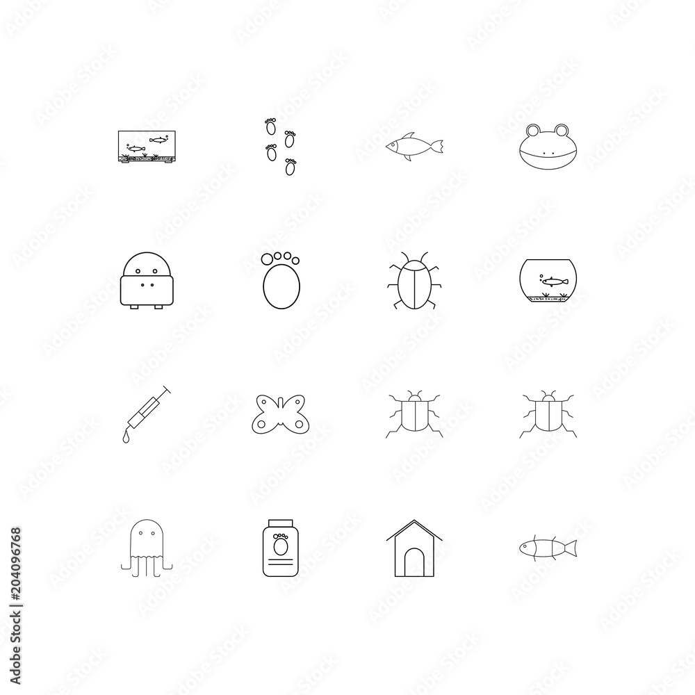 Animals linear thin icons set. Outlined simple vector icons Animals linear thin icons set. Outlined simple vector icons