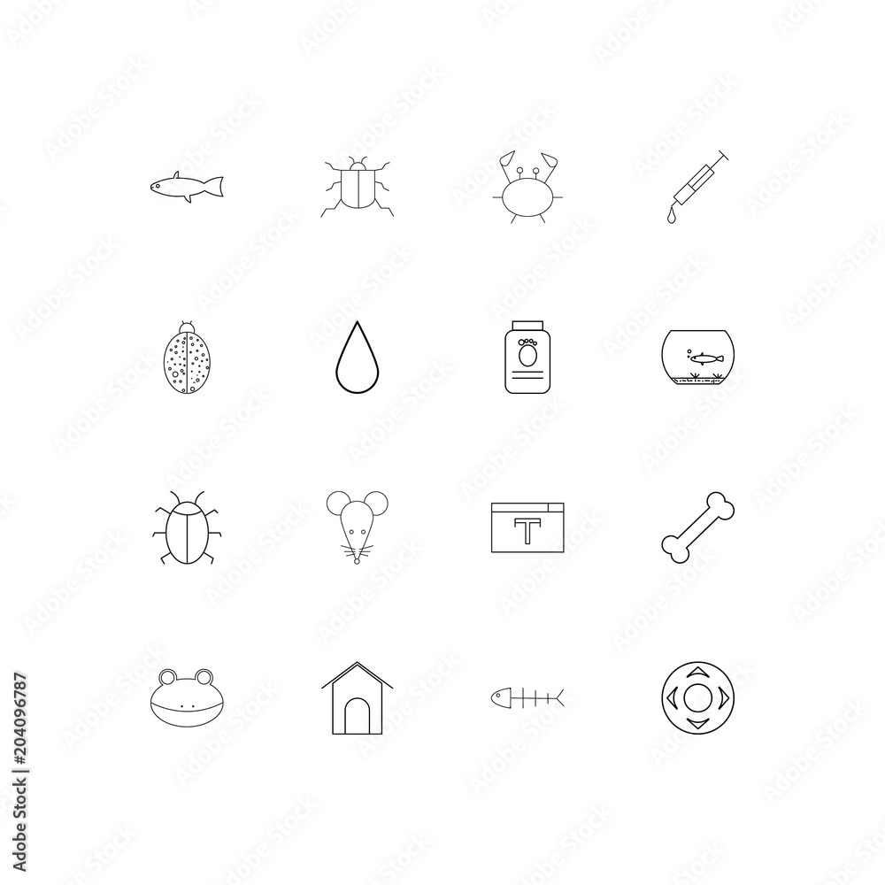 Animals linear thin icons set. Outlined simple vector icons Animals linear thin icons set. Outlined simple vector icons