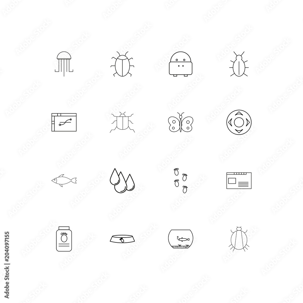 Animals linear thin icons set. Outlined simple vector icons Animals linear thin icons set. Outlined simple vector icons
