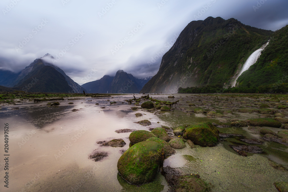 Milford sound is famous place or landmark in south island, New Zealand.